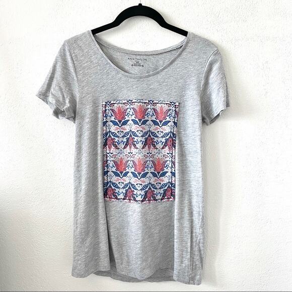 Ann Taylor Factory Mosaic Patch Tee Size XS - Picture 1 of 6